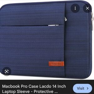 Like New! Macbook Pro Case Navy Blue Laptop Sleeve by Lacdo